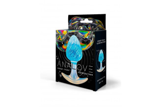 Голубоватая анальная пробка - 9 см.