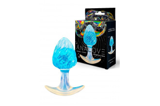 Голубоватая анальная пробка - 9 см.