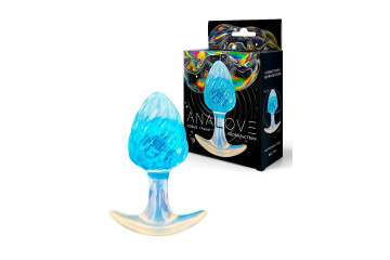 Голубоватая анальная пробка - 9 см.