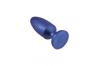 Синяя анальная пробка 4 Inch Silicone Anal Plug - 12 см.