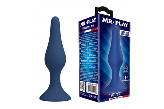 Синяя анальная пробка Slim Anal Plug L - 12,4 см.