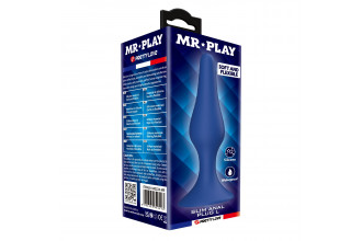 Синяя анальная пробка Slim Anal Plug L - 12,4 см.