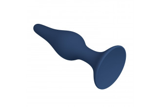 Синяя анальная пробка Slim Anal Plug L - 12,4 см.