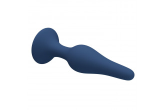 Синяя анальная пробка Slim Anal Plug L - 12,4 см.