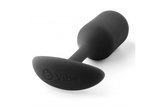 Чёрная пробка для ношения B-vibe Snug Plug 2 - 11,4 см.