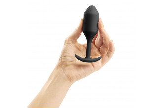Чёрная пробка для ношения B-vibe Snug Plug 2 - 11,4 см.