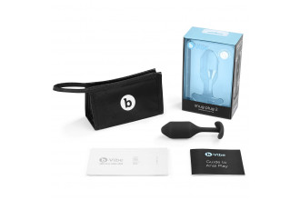 Чёрная пробка для ношения B-vibe Snug Plug 2 - 11,4 см.