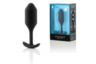 Чёрная пробка для ношения B-vibe Snug Plug 2 - 11,4 см.