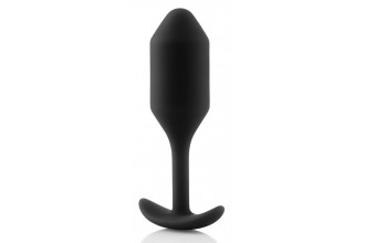 Чёрная пробка для ношения B-vibe Snug Plug 2 - 11,4 см.