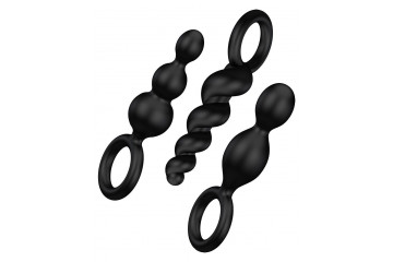 Набор чёрных анальных цепочек Satisfyer Booty Call