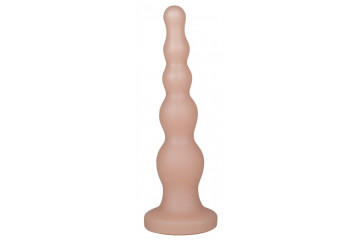 Телесная анальная ёлочка - 17,5 см.
