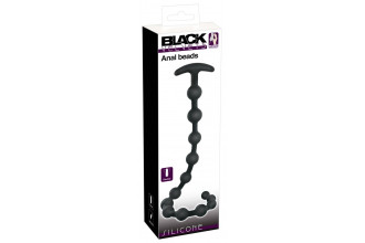Черные анальные бусы Anal beads - 50 см.