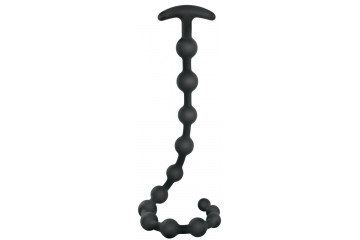 Черные анальные бусы Anal beads - 50 см.