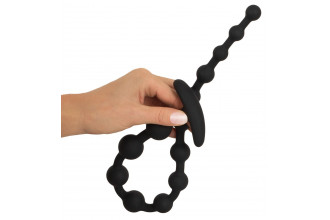 Черные анальные бусы Anal beads - 50 см.