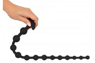 Черные анальные бусы Anal beads - 50 см.