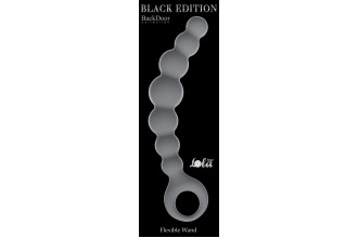 Серая упругая анальная цепочка Flexible Wand - 18 см.