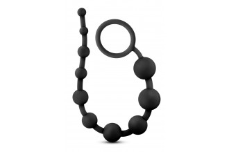 Черная анальная цепочка 10 Anal Beads - 31,8 см.