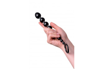 Черная анальная цепочка A-toys - 28,3 см.