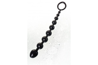 Черная анальная цепочка A-toys - 28,3 см.