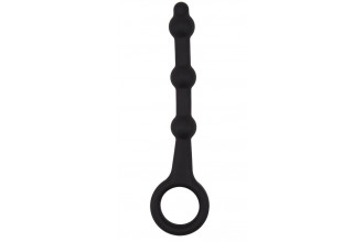 Черная анальная ёлочка Pleasure Piston - 17,5 см.