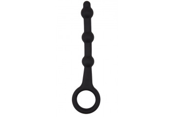 Черная анальная ёлочка Pleasure Piston - 17,5 см.