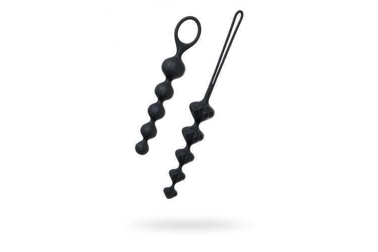 Набор из 2 чёрных анальных цепочек Satisfyer Love Beads Набор из 2 чёрных анальных цепочек Satisfyer Love Beads