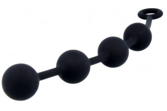 Черная анальная цепочка NEXUS Excite L - 27 см.