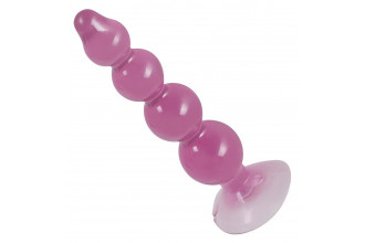 Фиолетовый анальный стимулятор-ёлочка Anal Beads - 13 см.