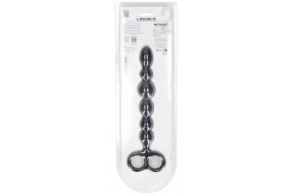 Черная анальная цепочка Beaded Silicone Anal Probe with Double Loop - 24 см. Черная анальная цепочка Beaded Silicone Anal Probe with Double Loop - 24 см.