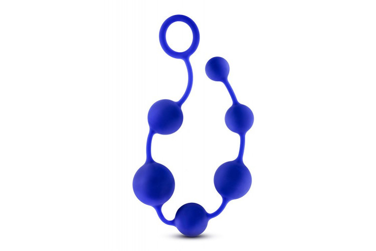Синяя анальная цепочка 16 Inch Silicone Anal Beads - 40,6 см. Синяя анальная цепочка 16 Inch Silicone Anal Beads - 40,6 см.