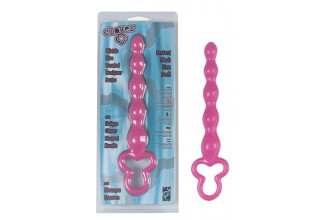 Розовая анальная цепочка Clover Anal Rod - 18 см.