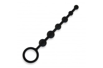Черные силиконовые анальные бусы Silicone Anal Beads - 21 см.