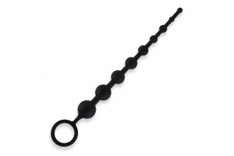 Черные силиконовые анальные бусы Silicone Anal Beads - 30 см.