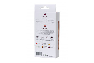 Фиолетовая силиконовая анальная цепочка Grape - 35 см.