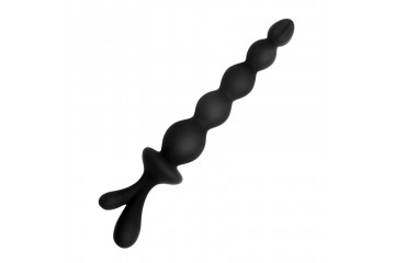 Черная анальная цепочка в форме ёлочки