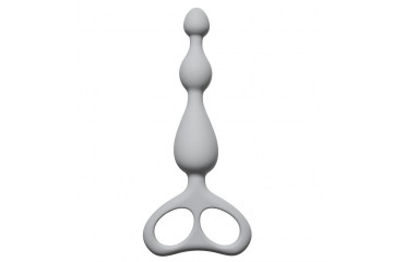 Серая анальная цепочка Ultimate Beads - 17 см.