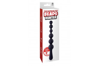 Черная анальная цепочка Beads Hunter - 22,9 см.