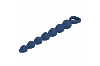 Синяя анальная цепочка - 26,7 см.