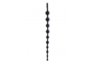 Черные анальные бусы Cephei - 33,5 см.