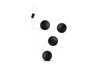 Черные анальные шарики Pleasure Balls - 38,1 см.