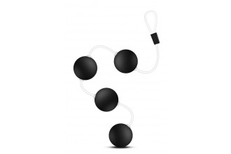 Черные анальные шарики Pleasure Balls - 38,1 см.