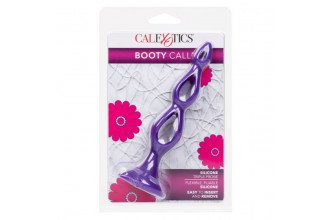 Фиолетовая анальная елочка Silicone Triple Probe - 14,5 см.