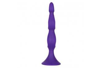 Фиолетовая анальная елочка Silicone Triple Probe - 14,5 см.