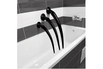 Набор из 3 черных больших гибких анальных стимуляторов Slim Tapered Anal Hose Trainer Set
