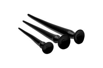 Набор из 3 черных больших гибких анальных стимуляторов Slim Tapered Anal Hose Trainer Set