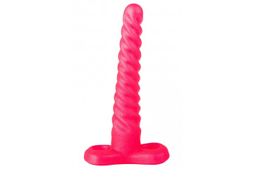 Спиралевидный гелевый плаг розового цвета - 15 см.