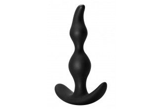 Чёрная анальная пробка Bent Anal Plug Black - 13 см.