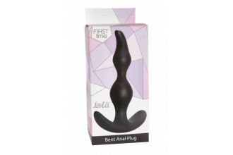 Чёрная анальная пробка Bent Anal Plug Black - 13 см.