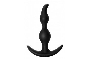 Чёрная анальная пробка Bent Anal Plug Black - 13 см.