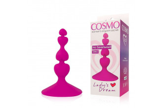 Ярко-розовый анальный стимулятор COSMO - 8 см.